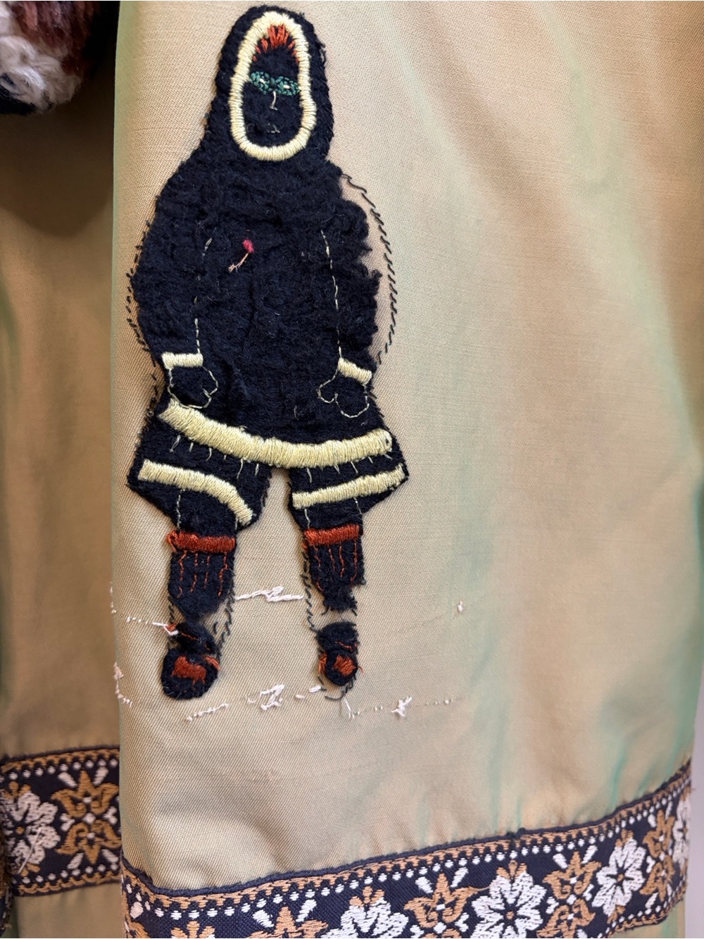 Vintage Inuit Story Parka Shell Green ONE SIZE - Picture 4 of 16